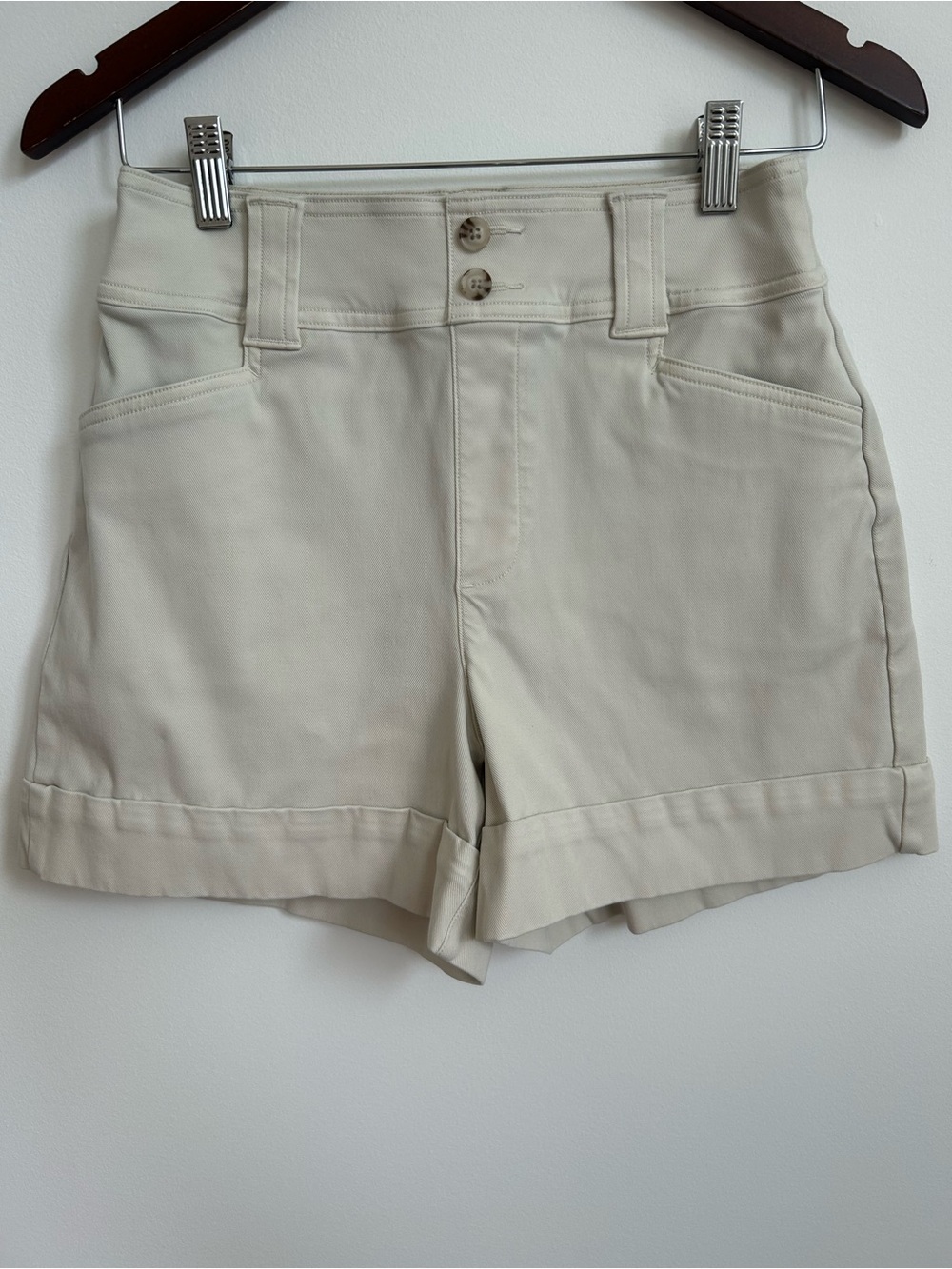 SPANX Cream Beige Utility Shorts Small